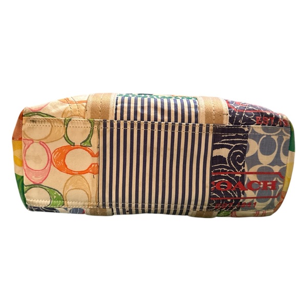 Coach Artistic Brown and Tan Tote Bag - Picture 9 of 16